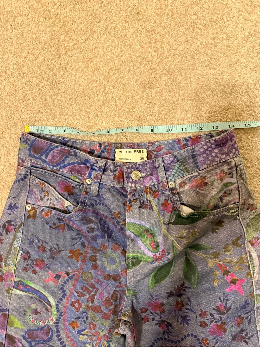 Free People Alter Ego Dusk Combo Wide-Leg Jeans size 25 - Picture 3 of 14